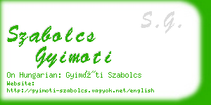 szabolcs gyimoti business card